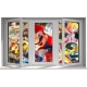 Stickers trompe l'oeil fenêtre Mario Kart