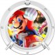 Stickers trompe l'oeil hublot blanc Mario Kart