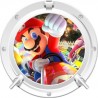 Stickers trompe l'oeil hublot blanc Mario Kart