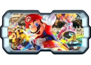 Stickers trompe l'oeil hublot 3D Mario Kart