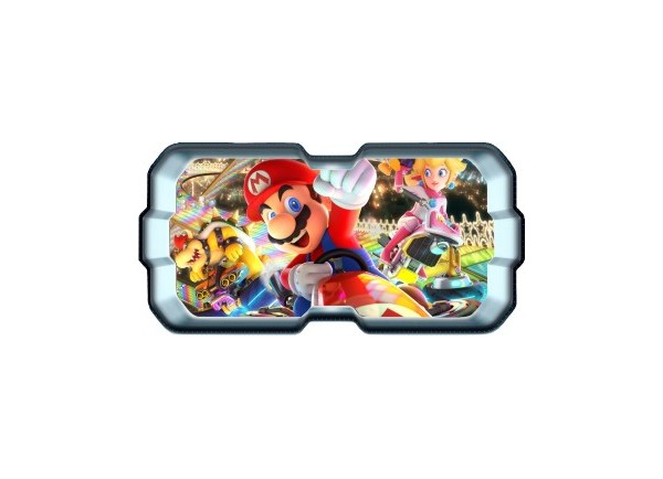 Stickers trompe l'oeil hublot 3D Mario Kart