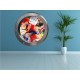 Stickers trompe l'oeil hublot argent Mario Kart
