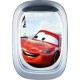 Stickers trompe l'oeil hublot avion Cars