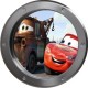 Stickers trompe l'oeil hublot argent Cars