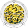 Stickers trompe l'oeil hublot blanc Les Minions