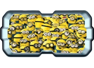 Stickers trompe l'oeil hublot 3D Les Minions