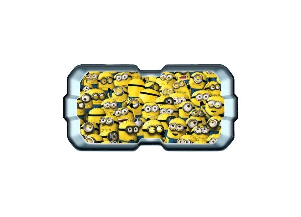 Stickers trompe l'oeil hublot 3D Les Minions