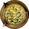 Stickers trompe l'oeil hublot bronze Les Minions
