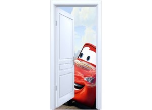 Stickers trompe l'oeil porte Véhicule pour enfants