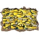 Sticker trompe l'oeil 3D mur d'agglo cassé Les Minions
