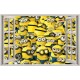 Stickers trompe l'oeil fenêtre ouverte Les Minions