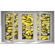 Stickers trompe l'oeil fenêtre Les Minions