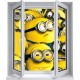 Sticker trompe l'oeil fenêtre 2 vantaux Les Minions
