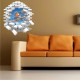 Sticker trompe l'oeil 3D mur blanc cassé Planes Dusty