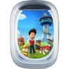 Stickers trompe l'oeil hublot avion Pat Patrouille