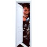 Stickers trompe l'oeil porte blanche ouverte Johnny Hallyday Rock