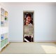 Stickers trompe l'oeil porte de saloon Johnny Hallyday Rock