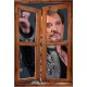 Sticker trompe l'oeil fenêtre cassée Johnny Hallyday au revoir