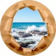 Stickers trompe l'oeil hublot Bateau coulé