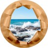 Stickers trompe l'oeil hublot Bateau coulé