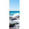 Sticker pour porte rocher mer de Bretagne