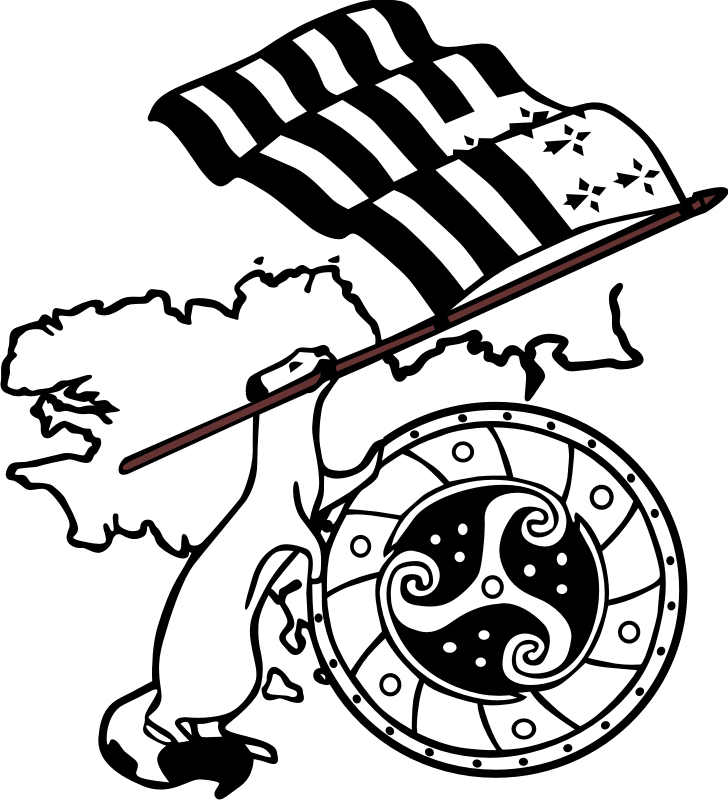 Sticker et autocollant drapeau breton dechiré
